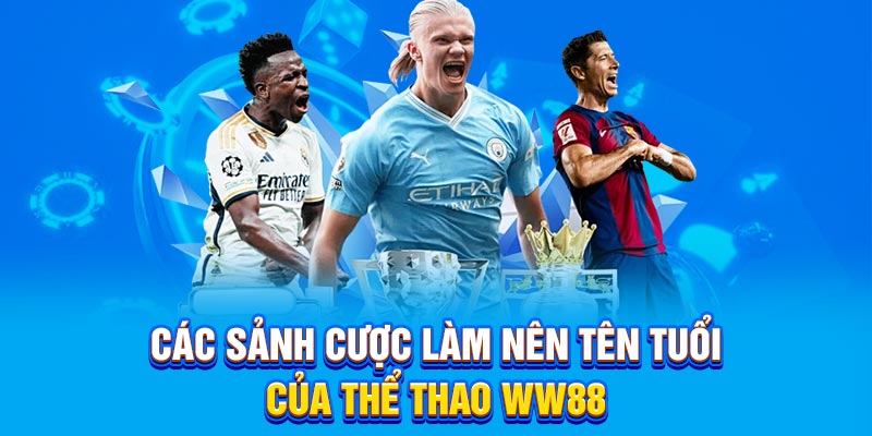 Các sảnh cược làm nên tên tuổi của thể thao WW88