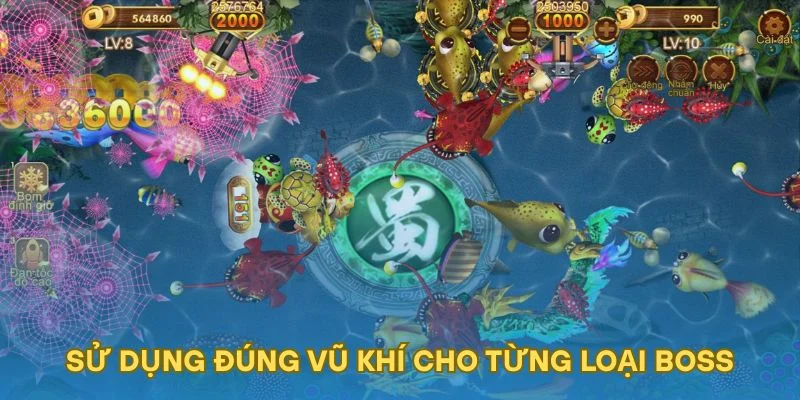 Sử dụng đúng vũ khí cho từng loại boss